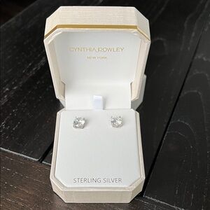 Cynthia Rowley Sparkling Silver Stud Earrings